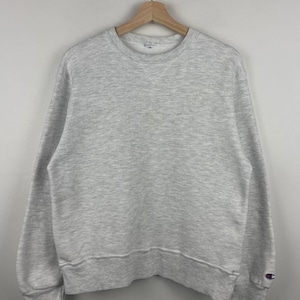Vintage 90s Champion Blank Grey Crewneck Size S