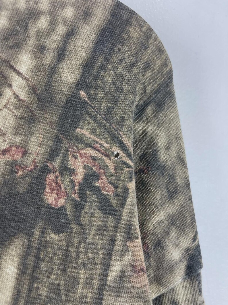 Vintage Mossy Oak Real Tree Camo Pocket Long Sleeve Size L image 6