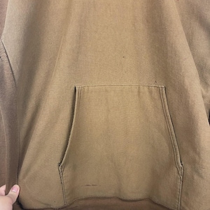 Sudadera con capucha Carhartt vintage de los 90, bordada, color marrón desgastado, talla XL imagen 6
