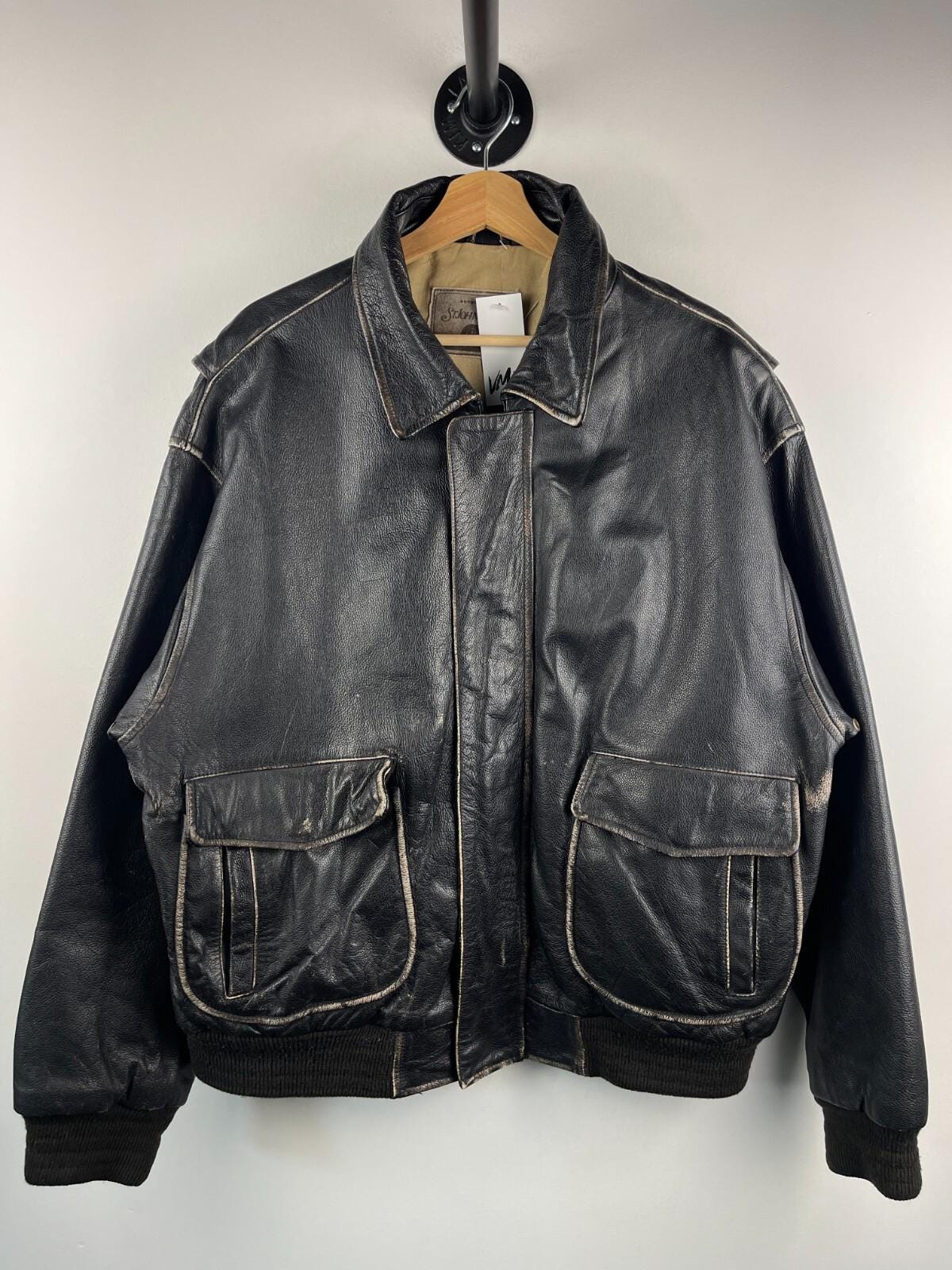 Vintage Leather Eddie Bauer Jacket - Etsy Canada