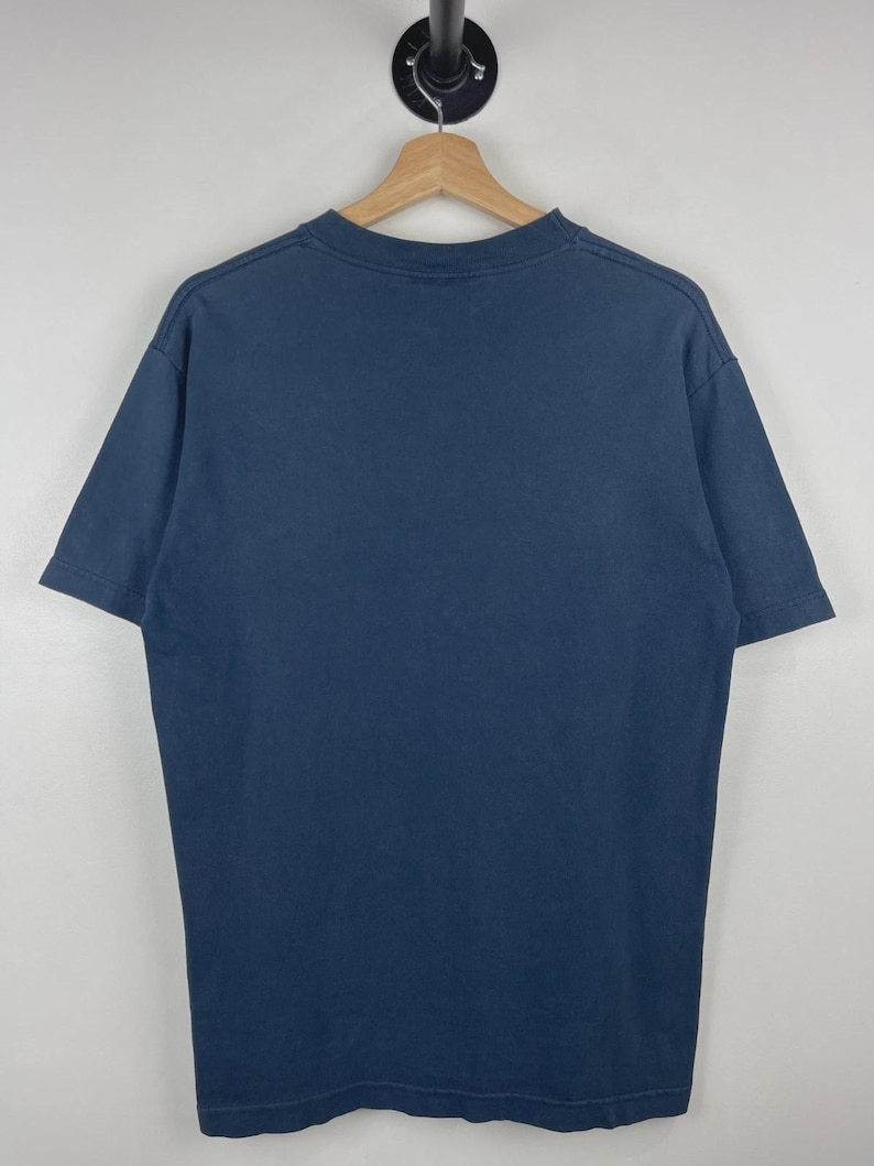 Vintage 90s North Carolina Tar Heels University Navy Tee Size M image 2