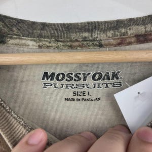 Vintage Mossy Oak Real Tree Camo Pocket Long Sleeve Size L image 7