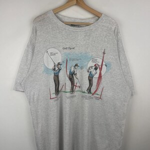 Vintage 90s Northern Elements Golf Tip Grey Tee Size XL image 1