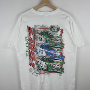 Vintage NHRA Team Force Racing White Tee Size L image 1