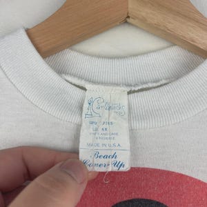 Vintage 80s Disney Mickey Mouse White Kids Tee Size M 8/10 image 4