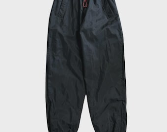 Pantalones negros con forro polar estilo Marlboro, talla L, estilo vintage de los 90.