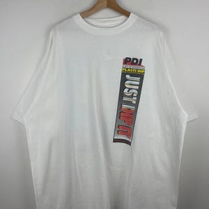 Vintage 90s NHRA Plasti Dip Racing White Tee Size 3XL image 2