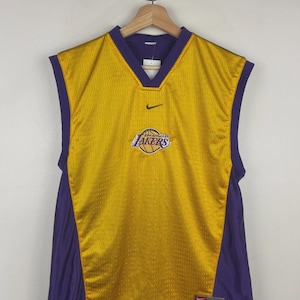 Vintage NBA Nike Los Angeles Lakers Kinder Basketball Trikot zum Wenden Gr. L