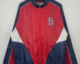 Vintage MLB St Louis Cardinals Navy & Red Windbreaker Size M