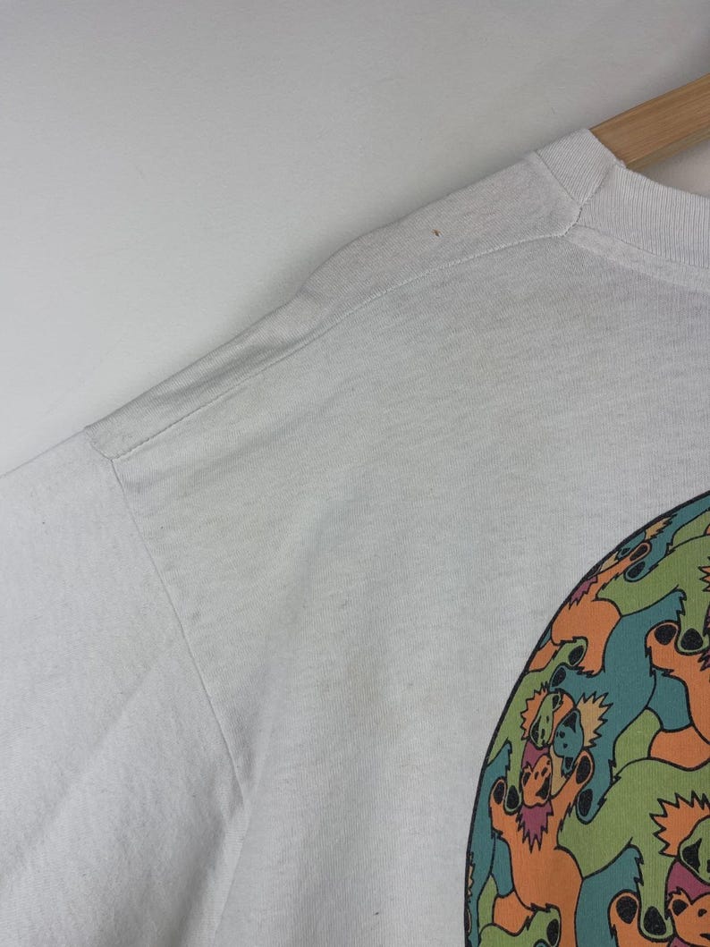 Vintage 90s Liquid Blue Grateful Dead MC Escher Art All Over Print White Tee XL image 5