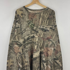 Vintage Mossy Oak Real Tree Camo Pocket Long Sleeve Size L image 1
