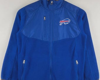 Jaqueta infantil vintage de lã azul do Buffalo Bills da NFL, tamanho P (8/9).