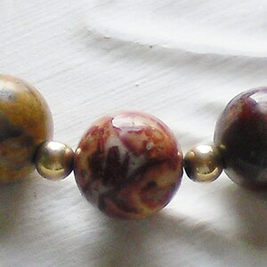 Leopardskin Jasper Necklace with 14k Gold-Filled Beads & Clasp