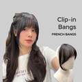 Handmade clip in bangs extensions, French Bangs, human hair, Hand-tied human hair (Only bangs, not the full head of hair) product logo