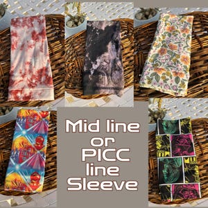 Handmade revolutionary Mid or PICC line cover and sleeve, made by a Chronically ill crafter
