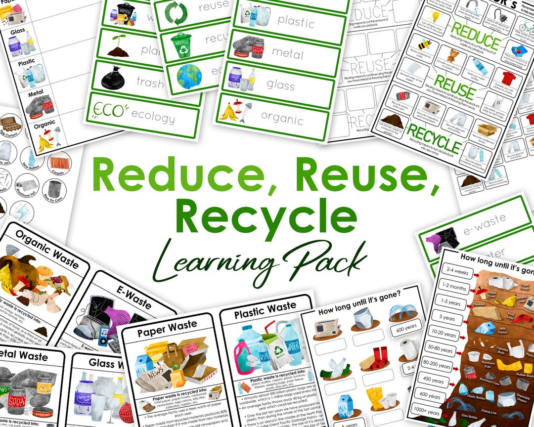 Reduce Reuse Recycle Learning Pack | 3r's Rule | Educational Resources ...