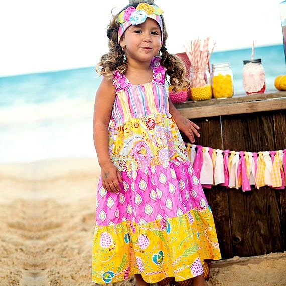 Items similar to Girls Summer Dress - Girls Sundress - Pastel Dress on Etsy