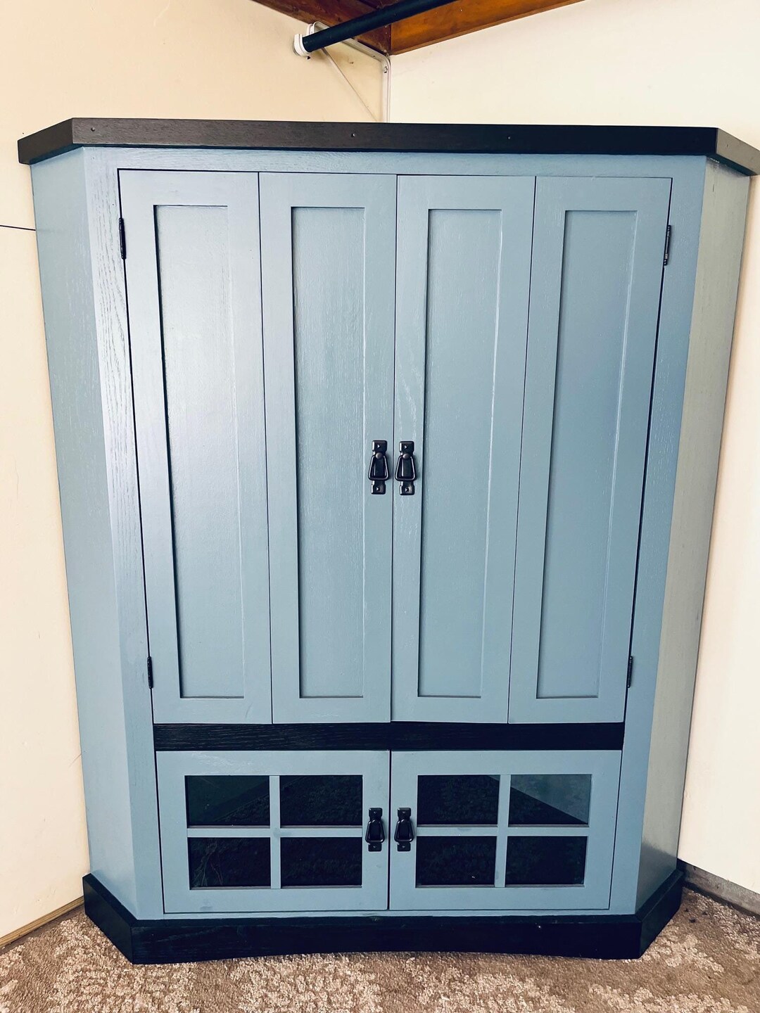 SOLD - Do NOT Purchase - Refinished Corner Hutch - Etsy