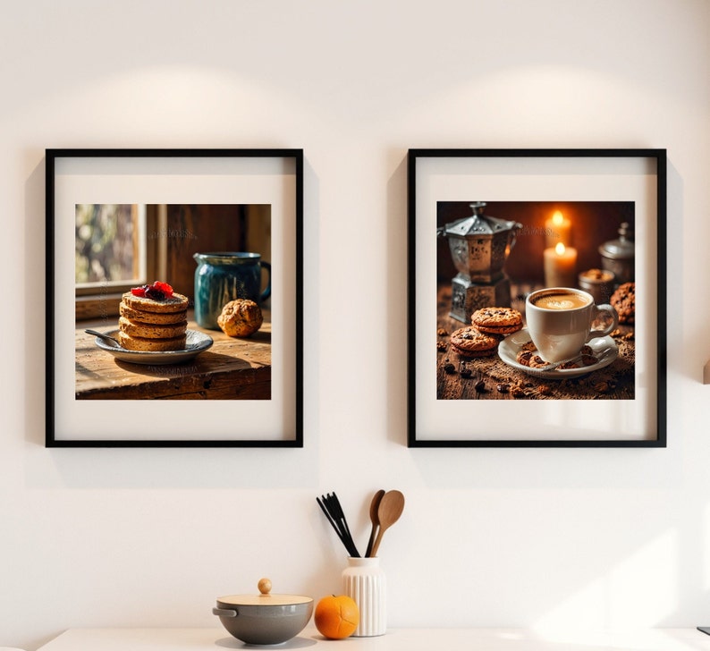 Breakfast Print Breakfast Art Print, Coffee Printable, Coffee Bar Gallery Print Set ...