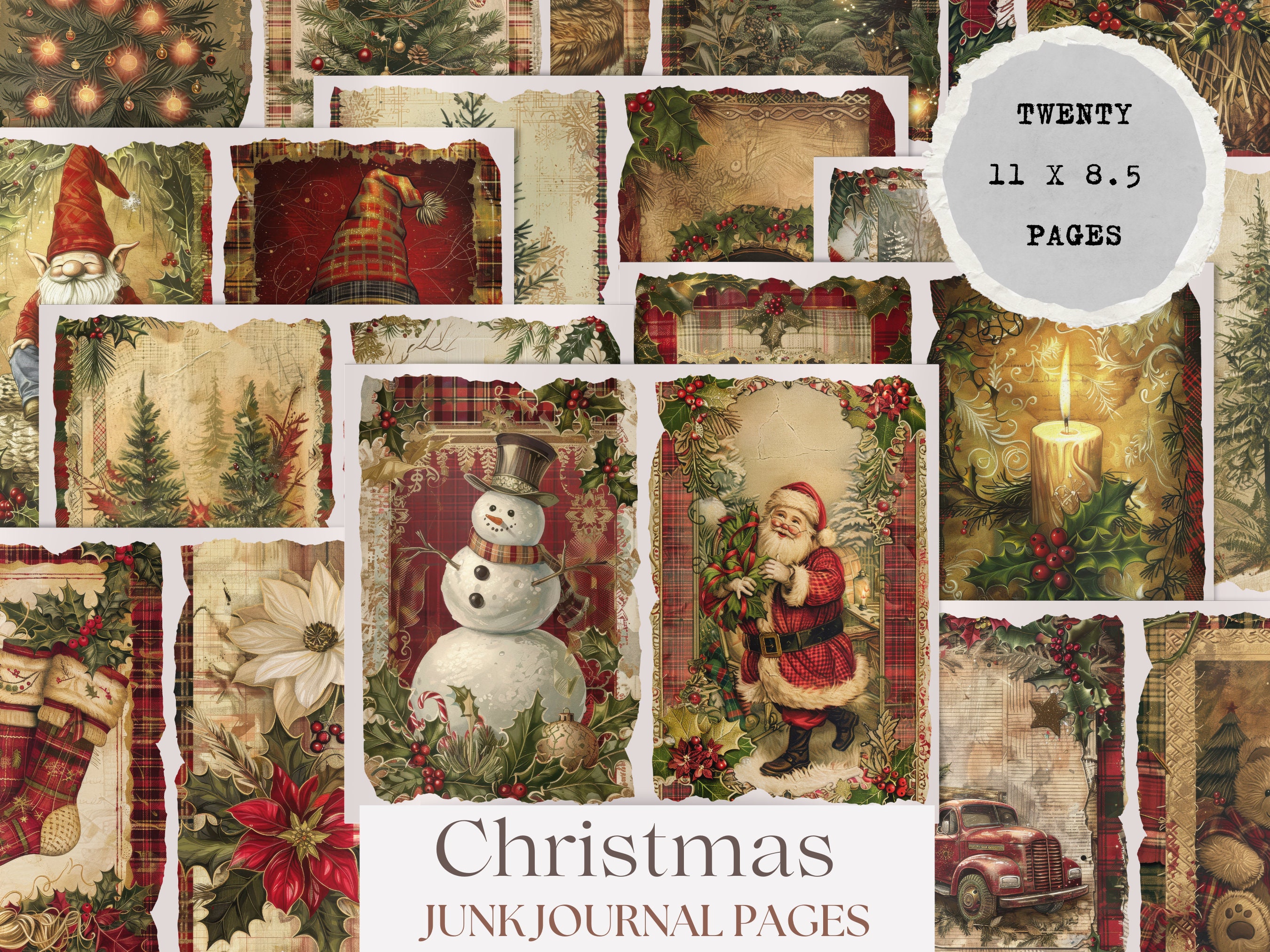 Christmas Junk Journal - Etsy