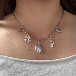 Jeonghan Locket Charm Necklace | Seventeen Jewelry | Subtle Kpop Necklace | Silver