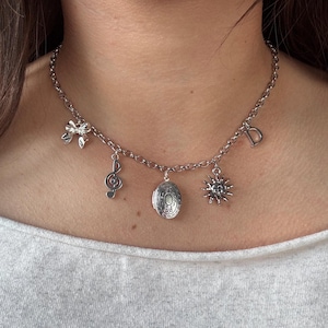 DK Locket Charm Necklace | Seventeen Jewelry | Subtle Kpop Necklace | Dokyeom | Silver