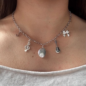 Joshua Locket Charm Necklace | Seventeen Jewelry | Subtle Kpop Necklace | Hong Jisoo | Silver