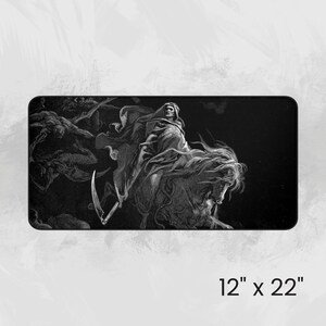 Fallen Angel Artistic Desk Mat, Dark Romantic Art, Vintage Style Desk Pad, Office Gift Idea, Workspace Decor, Gothic Gaming Mythological Pad image 5