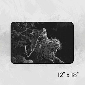 Fallen Angel Artistic Desk Mat, Dark Romantic Art, Vintage Style Desk Pad, Office Gift Idea, Workspace Decor, Gothic Gaming Mythological Pad image 4