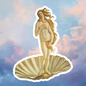 Birth of Venus Sticker, Renaissance Sticker for laptops, waterbottles, and journals
