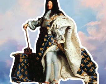 Aufkleber Ludwigs XIV, Sonnenkönig, Barockkönigreich, französische Geschichte, Hyacinthe Rigaud Art