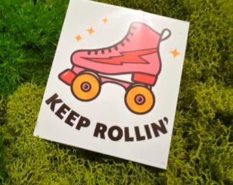 Retro Skate Magnet, Roller Girl Gift, 70s Inspired, Locker Magnet, Fridge Magnet, Gift for Her, Cute Gift, Retro Gift, Quirky Gift