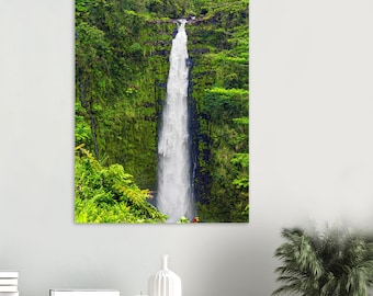 Akaka Falls Fine Art Hawaii Waterfall Landscape Photography In Lush Rainforest Jungle Oasis Tropical Dreams  Aluminum Print