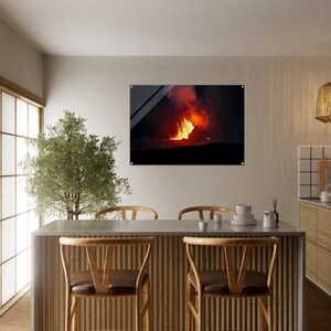 Pele’s Passion Molten Lava Heart Volcano Eruption Glow Tropical Dreams Fine Art Photography Acrylic Print