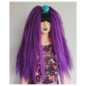 Pair of purple and black gothic hair falls code purp 9