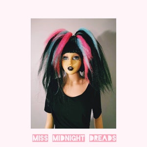 Mixed Pink, black and blue hair falls SP13