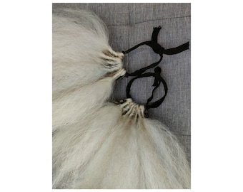 Blonde fluffy hair bobbles, listing is for a pair, code BB45