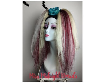 Blonde and burgundy hair falls - listing is for a pair BR23