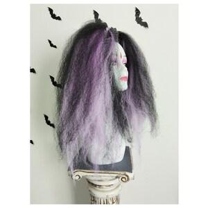 Paire de chutes de cheveux gothique violet et noir L15 image 3