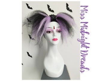 Chutes de cheveux d'Halloween noires et violettes, la liste est pour 1 paire code BG46