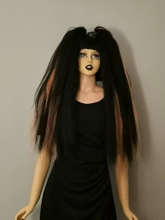 Made To Order Long Black Hair Falls Jet Black And Copper Etsy