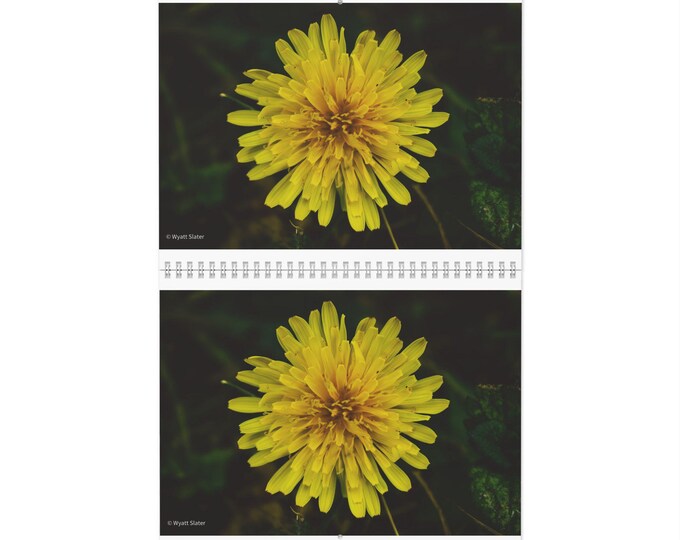 Yellow Flower Wall Calendar.
