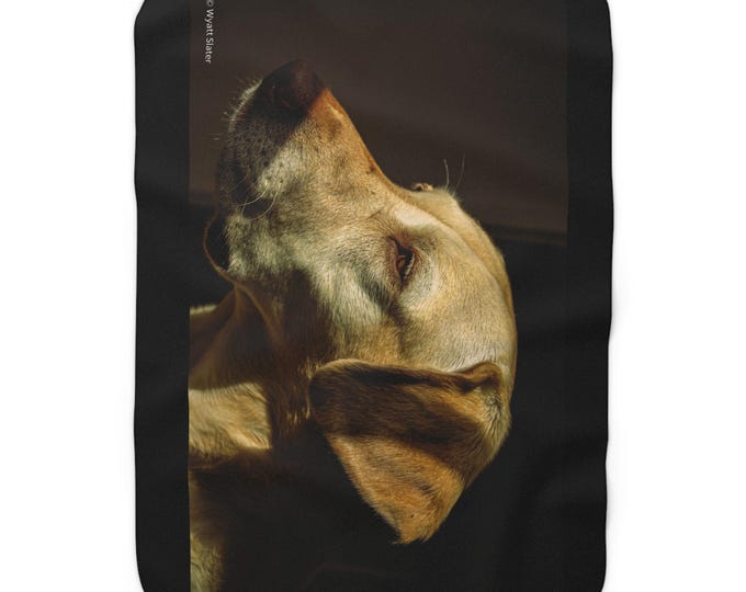 Dog Photo Sherpa Fleece Blanket: Cozy Pet Memory Throw.
