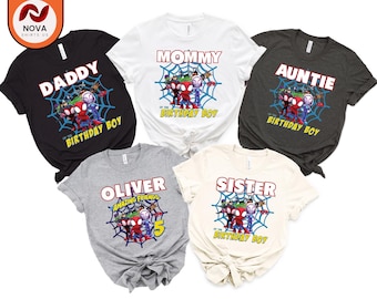 Spidey and His Amazing Friends Birthday Shirt, Spiderman shirts Custom Kids shirts, Spidey Shirt, Birthday Boy Shirt birthday boy shirt