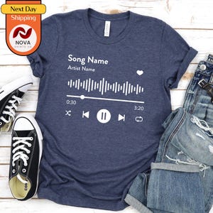 Custom Song Name Shirt Gift For Birthday, Custom Artist Name Shirt, Custom Song Name T-Shirt, Favorite Song Tee, Custom Favorite Artist Tee