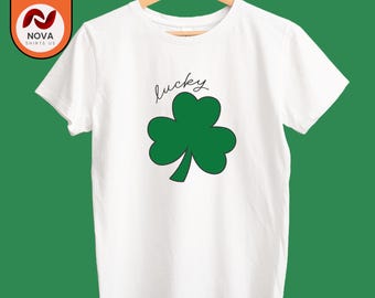St. Patricks Day Shirt, Lucky shamrock Shirt, Shamrock Lucky Lips, Three Leaf Clover, Shamrock, Irish Shirt