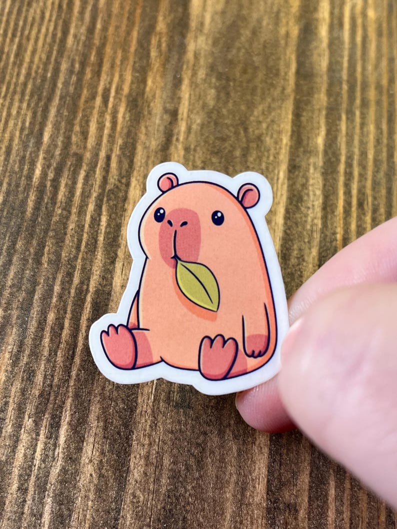 Capybara Sticker Sheet - Cute Capybara Art Glossy Sticker Sheet image 3