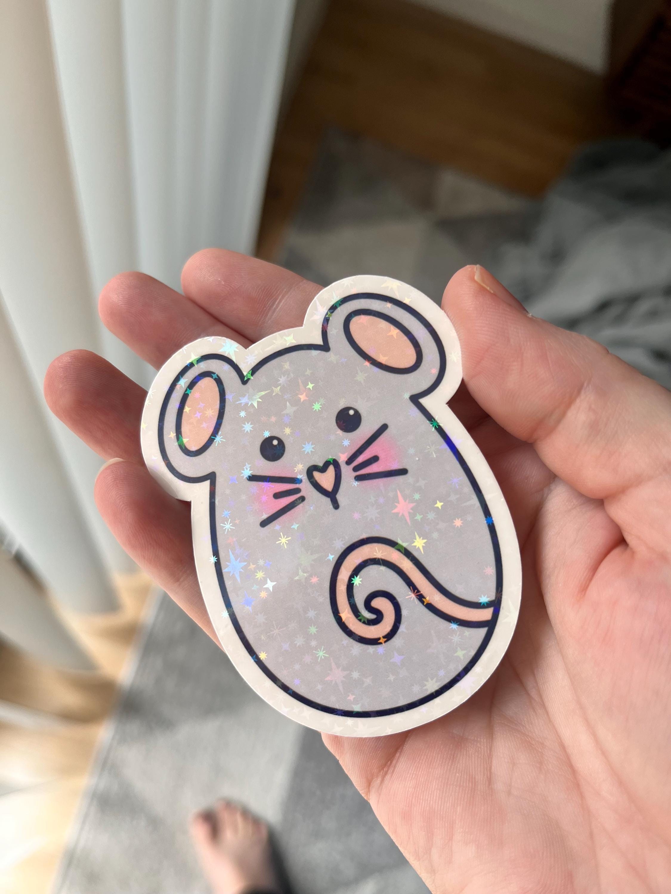 Holographic Mouse Vinyl Sticker - Etsy