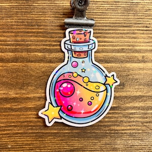 Sparkly Holographic Glittery Colorful Magic Potion Bottle Vinyl Sticker