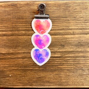 Valentines Day Holographic Heart Trio Vinyl Sticker